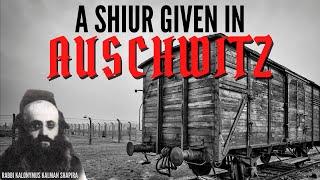 A SHIUR GIVEN IN AUSCHWITZ