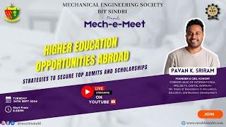 Mech-E-Meet||  Mechanical Engineering Society  || BIT Sindri || Mr Pavan K. Sriram