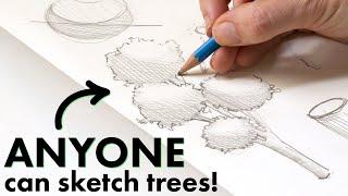 The EASIEST Way to Sketch Trees!