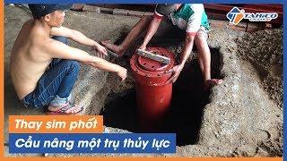 Cách thay sim phốt cầu nâng một trụ thủy lực rửa xe ô tô