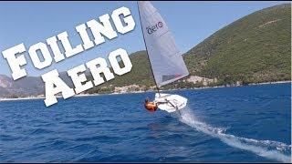 Foiling RS Aero at Wildwind