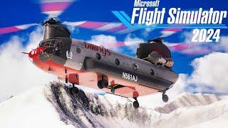CH-47D Chinook | Telluride Flight Through The Rocky Mountains | MSFS2024