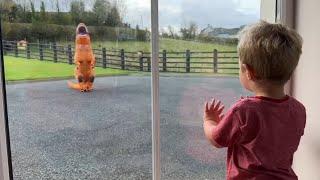 Adorable Little Boy Meets Giant Dinosaur Is So Wholesome! (Cutest Ever!!)
