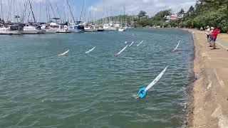 IOM fleet race with the Wynnum Manly Radio Model Yacht Club