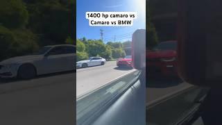 1400 HP CAMARO VS BMW VS CAMARO #camaro #bmw #hellcat #shorts #viral