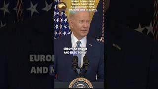 Biden Announces New Russia Sanctions Against Putin Over Ukraine, Navalny #joebiden #youtubeshorts