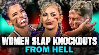 Woman SLAP fights KNOCK-OUTS | Power Slap Compilation