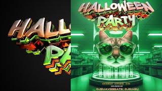 Cinema 4D - Halloween Party 2024 Flyer Text  + PSD Flyer - Texto Editable Cinema 4D