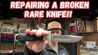 Repairing a Broken Blade of a Rare USA MADE Marbles Hunting Knife!