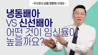 신선배아 이식? 냉동배아 이식? 고민이 됩니다. 어떤 것이 임신률이 더 높을까요?