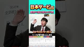 【日本ダービー 2025】ダービーの展開の鍵を握る大穴馬…チャンスあるか？#競馬#競馬予想#日本ダービー#ファウストラーゼン