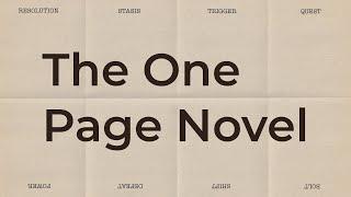 here's how to plot your novel on one page & finally figure out what to write next =