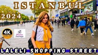 Istanbul Turkey City Center: Laleli Shopping Street 4K Walking Tour | Markets, Hotels | October 2024