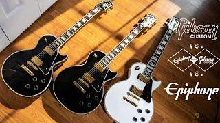 Les Paul Custom: Epiphone vs. Inspired by Gibson Custom vs. Gibson