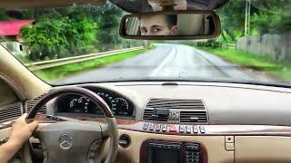 Pov Drive Mercedes Benz S500 L Public Road Drifting