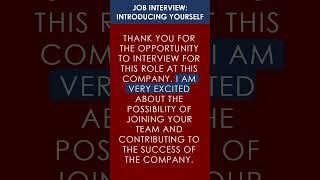 How to Introduce Yourself in an Interview