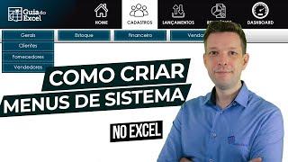 Criar Menus de Sistema com Ícones no Excel - Design de Planilhas