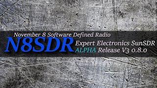 Expert Electronics SUNSDR ALPHA V3 0.8.0 overview using a SUNSDR2DX