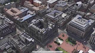 FLYING OVER GLASGOW, SCOTLAND [WITH 3D FLYOVER]