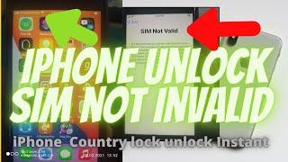 iPhone 7 SIM NOT Valid Solution Unlock Instant iphone 7 Country lock unlock, iphone carrier lock