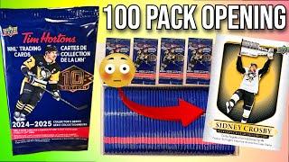 Opening 100 PACKS of 2024-25 Upper Deck Tim Hortons Hockey Cards (CRAZY PULLS!)