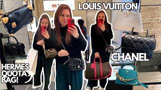 COLLECTING MY HERMES QUOTA BAG!! & luxury shopping vlog in LOUIS VUITTON and CHANEL!