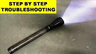 {627} Rechargeable LED Torch / Flashlight Repair - No Light Problem