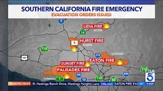 KTLA Wednesday Night Wildfire Coverage