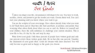 100 Action Principles Book Excerpt: No.1 Set Goals