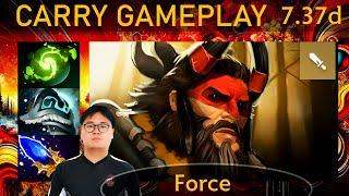  7.37d Force Beastmaster |K+A-D - 37 KP - 80%| Carry Gameplay - Dota 2 Top MMR