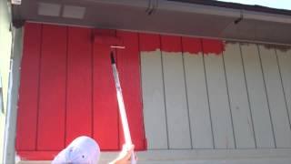 Exterior Painting Step 7: Brushing and Rolling the House