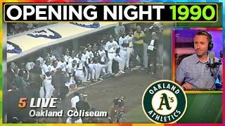 1989 Oakland A's get their World Series Rings (1990 Opener)