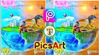 Picsart 3D Earth photo Editing l Picsart New Style photo Editing l Picsart photo Editing l techmost