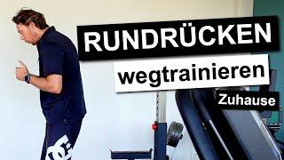 Rundrücken wegtrainieren zuhause | Die TOP 3 Übungen bei einem akuten Rundrücken!