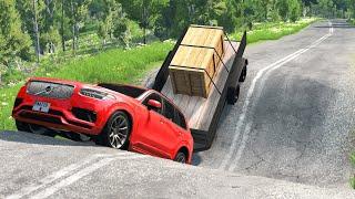 Cars vs Massive Potholes #2 – BeamNG.Drive