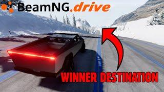 BeamNG - We Did A Mega Downhill Race In Snow!