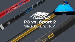 PREDATOR P3 CUE VS SPORT 2 CUE - Which should you buy? (Pool Lessons)