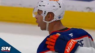 Oilers' Darnell Nurse Roofs It Past Panthers' Sergei Bobrovsky From Tight Angle