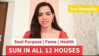 Sun (Surya) in all 12 Houses | Vedic Astrology