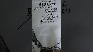 도종환 시 / 홍매화 /매화그리기와 글씨 연습
