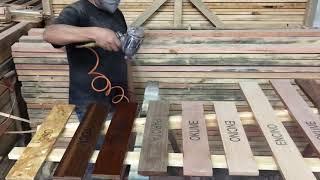 Barnizando diferentes MDF Enchapados