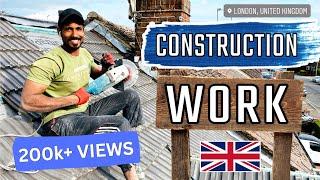 International student doing Construction work in UK   । Easy or Hard? Salary? Rohit Kamboj Tracker