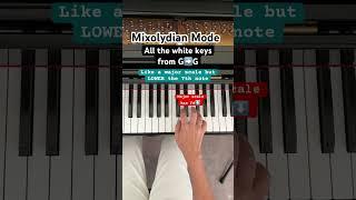 Mixolydian Mode easy tutorial #piano #musictheory #mixolydian #scale