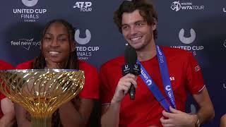 'I got the shovel out!' - Gauff on victory celebrations after Team USA win United Cup｜Taylor Fritz