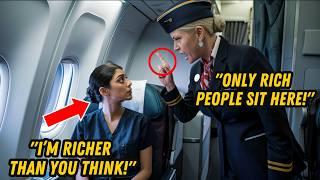 Flight Attendant Refuses to Let a Nurse Sit in Business Class, Not Knowing She Owns the Airline!