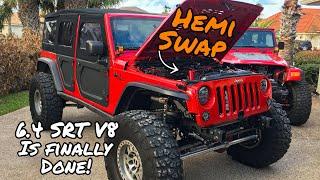 My Jeep Wrangler 6.4 Hemi Swap is Finished!!