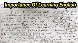 paragraph :Important Of Learning English |paragraph||