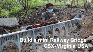 Build a mini cement Richmond VA Virginia CSX Railway Bridge Over James River