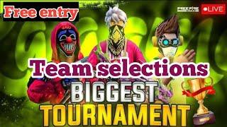 Free fire live giveaway- BR tournament squad selections-SSG TELUGU GAMING is live