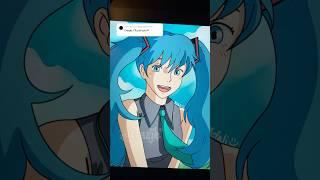 Drawing Miku in Ghibli Style 🩵 #realartists #art #drawing #ai #ghibli #trend #artist #miyazaki
